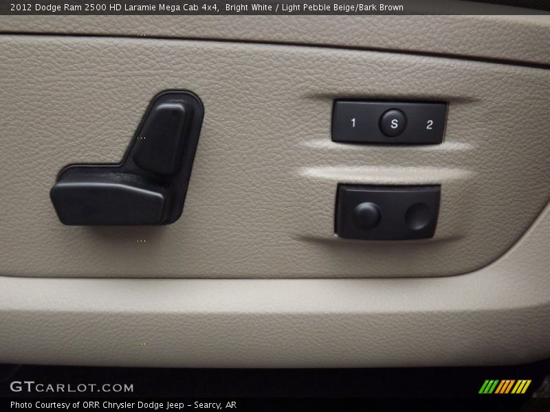 Bright White / Light Pebble Beige/Bark Brown 2012 Dodge Ram 2500 HD Laramie Mega Cab 4x4