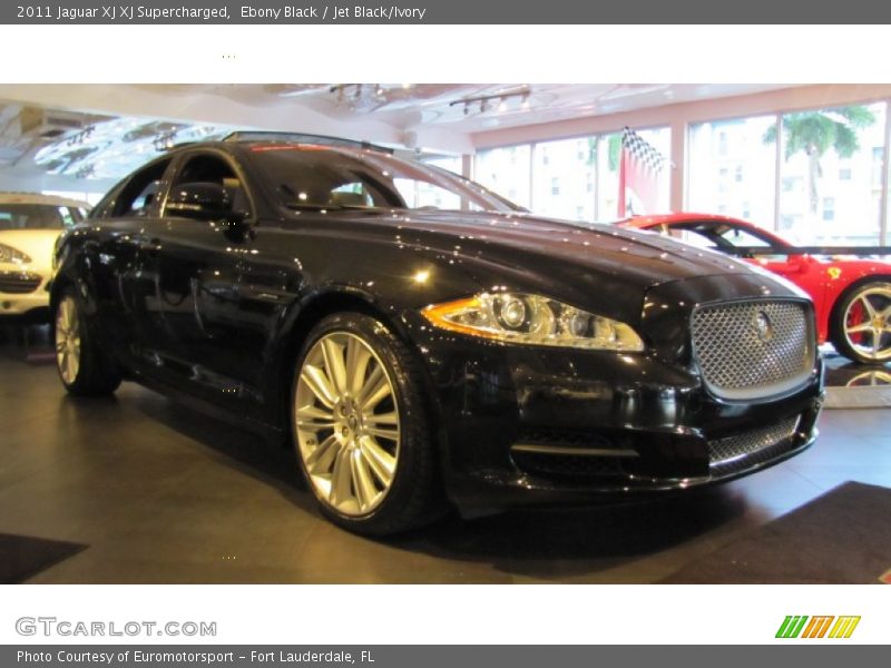 Ebony Black / Jet Black/Ivory 2011 Jaguar XJ XJ Supercharged