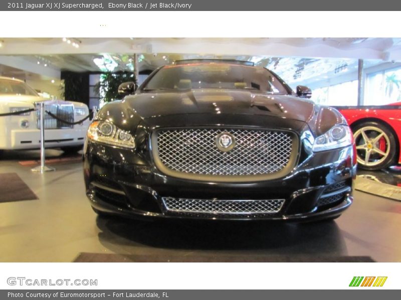 Ebony Black / Jet Black/Ivory 2011 Jaguar XJ XJ Supercharged