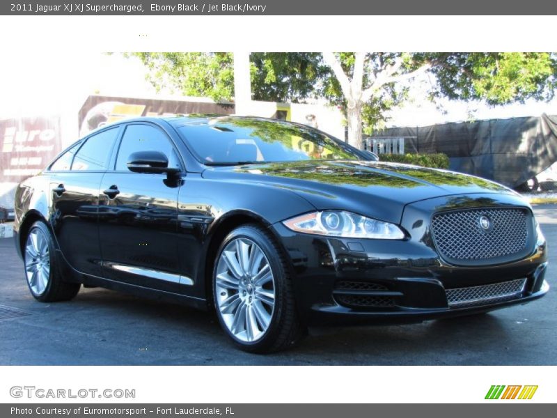 Ebony Black / Jet Black/Ivory 2011 Jaguar XJ XJ Supercharged