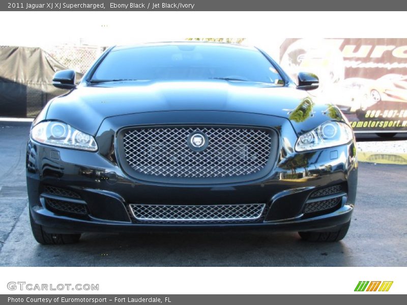 Ebony Black / Jet Black/Ivory 2011 Jaguar XJ XJ Supercharged