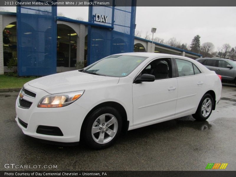 Summit White / Jet Black/Titanium 2013 Chevrolet Malibu LS