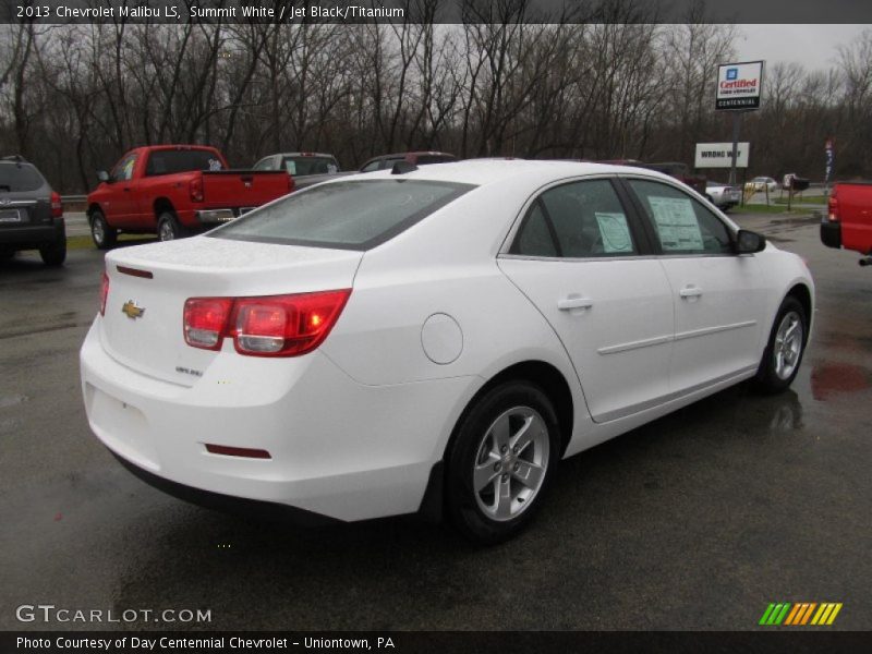Summit White / Jet Black/Titanium 2013 Chevrolet Malibu LS