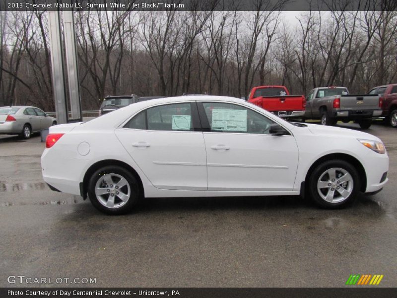 Summit White / Jet Black/Titanium 2013 Chevrolet Malibu LS