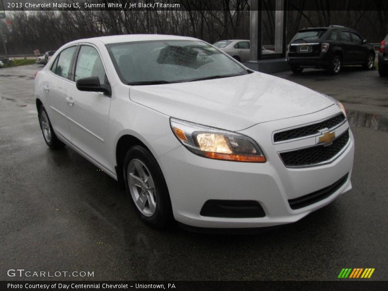 Summit White / Jet Black/Titanium 2013 Chevrolet Malibu LS