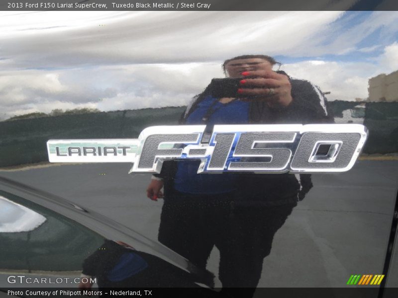 Tuxedo Black Metallic / Steel Gray 2013 Ford F150 Lariat SuperCrew