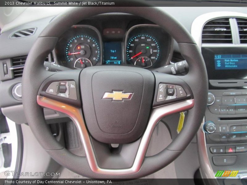 Summit White / Jet Black/Titanium 2013 Chevrolet Malibu LS
