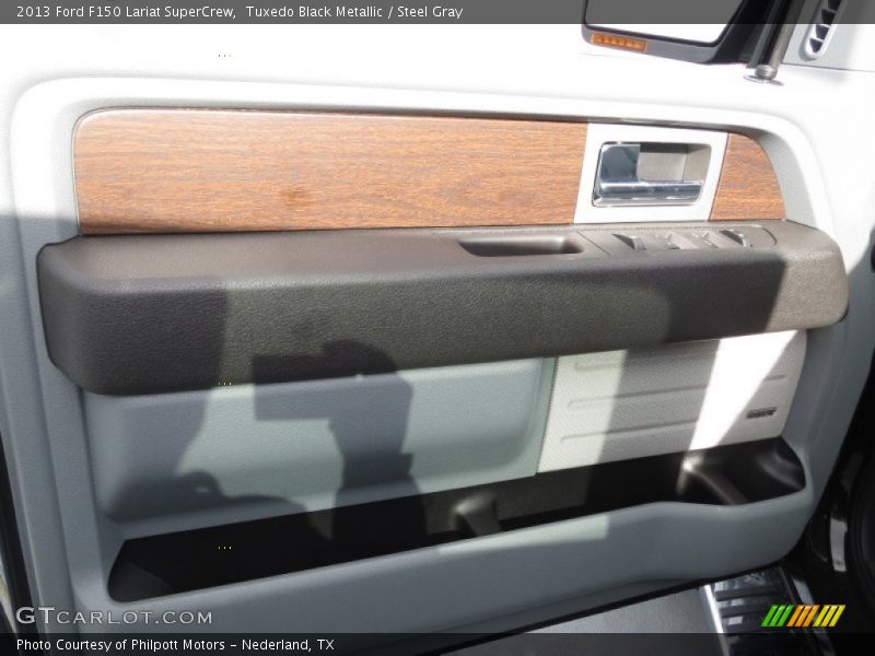 Tuxedo Black Metallic / Steel Gray 2013 Ford F150 Lariat SuperCrew