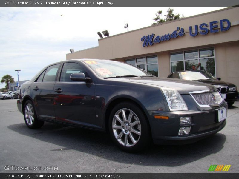 Thunder Gray ChromaFlair / Light Gray 2007 Cadillac STS V6