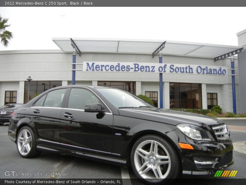 Black / Black 2012 Mercedes-Benz C 250 Sport