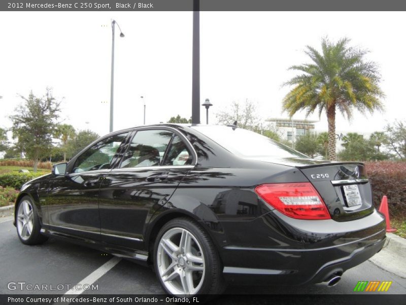 Black / Black 2012 Mercedes-Benz C 250 Sport