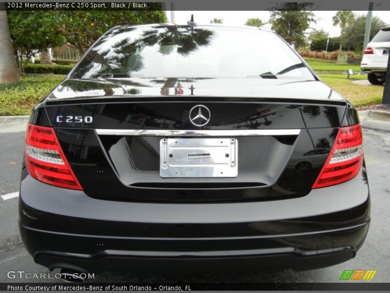Black / Black 2012 Mercedes-Benz C 250 Sport