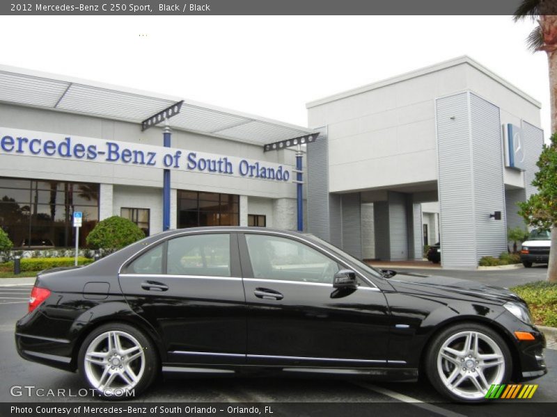 Black / Black 2012 Mercedes-Benz C 250 Sport