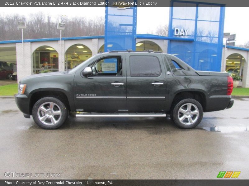 Fairway Metallic / Ebony 2013 Chevrolet Avalanche LTZ 4x4 Black Diamond Edition