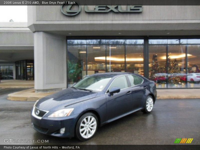 Blue Onyx Pearl / Black 2006 Lexus IS 250 AWD