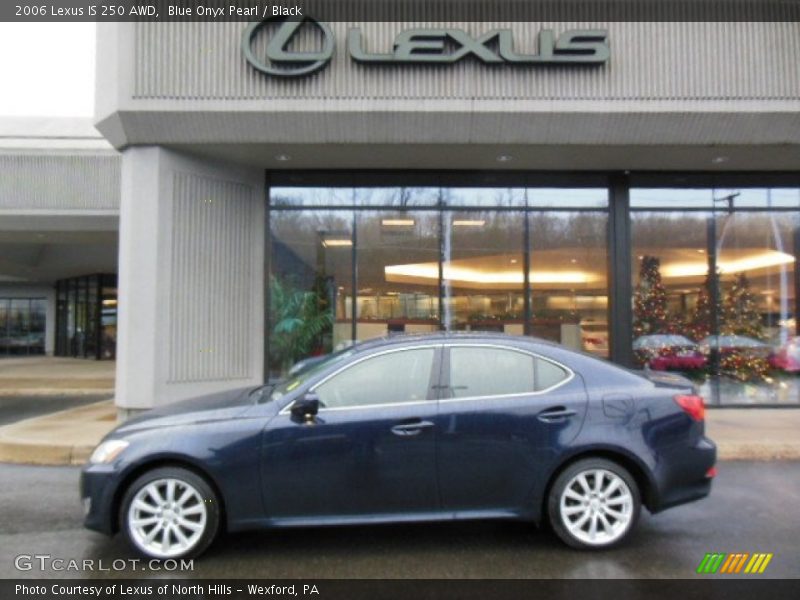 Blue Onyx Pearl / Black 2006 Lexus IS 250 AWD