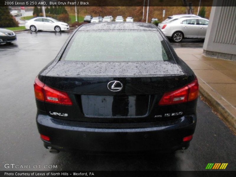 Blue Onyx Pearl / Black 2006 Lexus IS 250 AWD