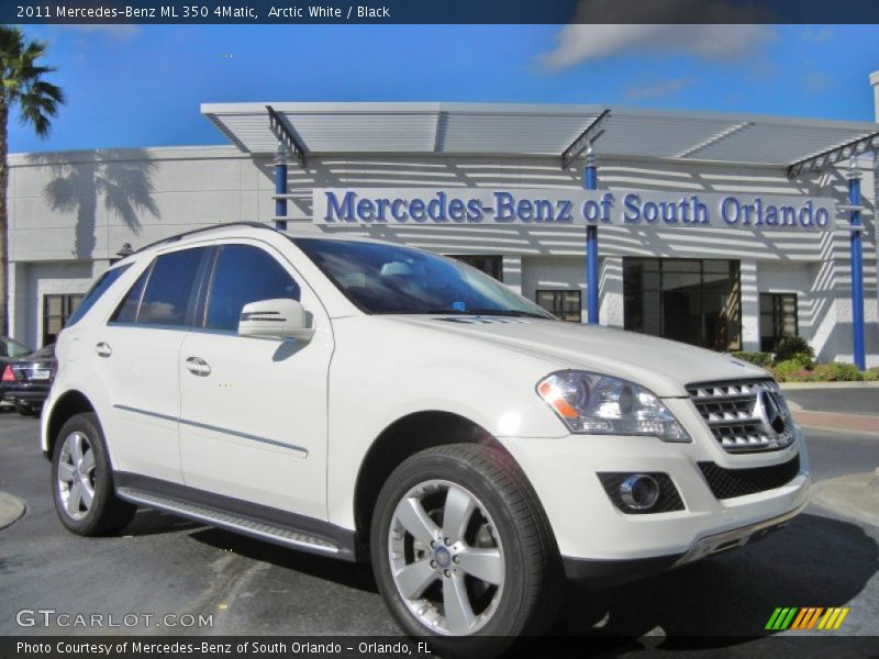 Arctic White / Black 2011 Mercedes-Benz ML 350 4Matic