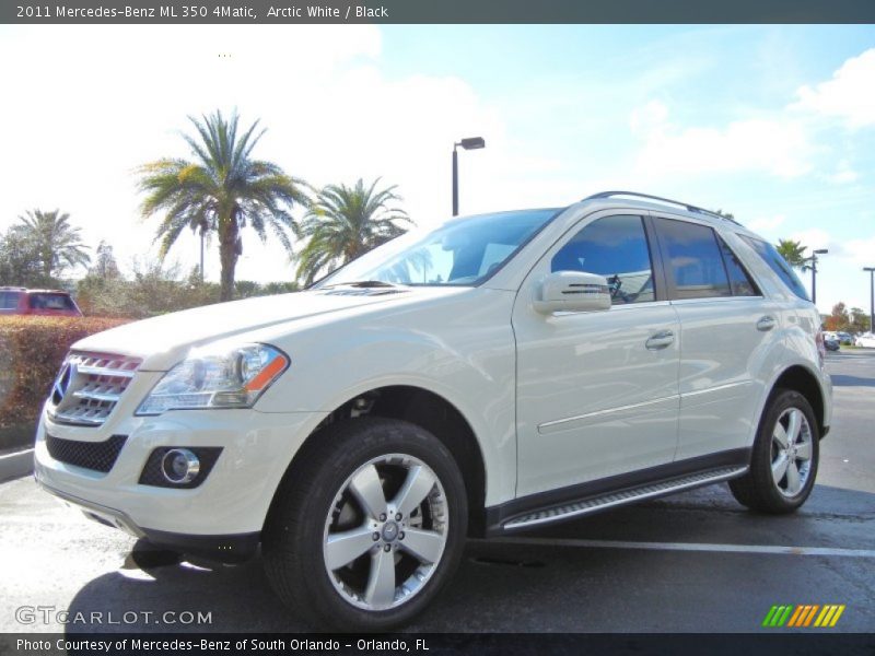 Arctic White / Black 2011 Mercedes-Benz ML 350 4Matic