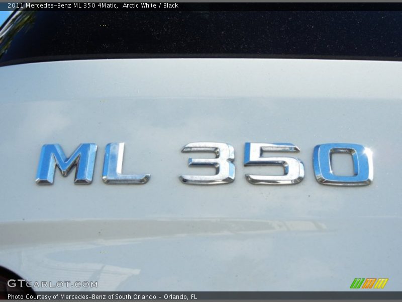 Arctic White / Black 2011 Mercedes-Benz ML 350 4Matic