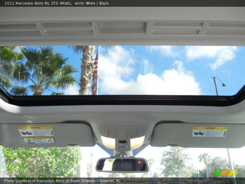 Arctic White / Black 2011 Mercedes-Benz ML 350 4Matic