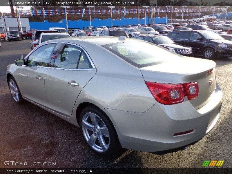 Champagne Silver Metallic / Cocoa/Light Neutral 2013 Chevrolet Malibu LTZ