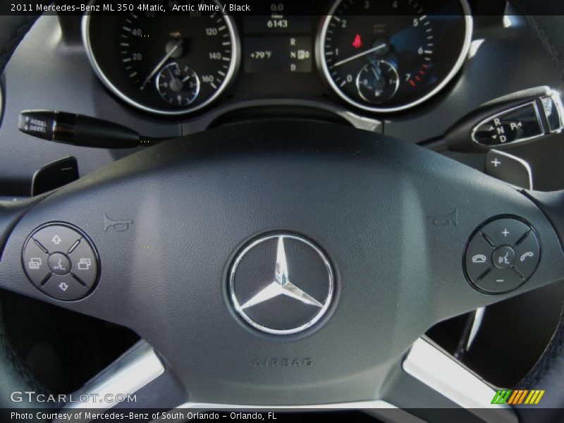 Arctic White / Black 2011 Mercedes-Benz ML 350 4Matic