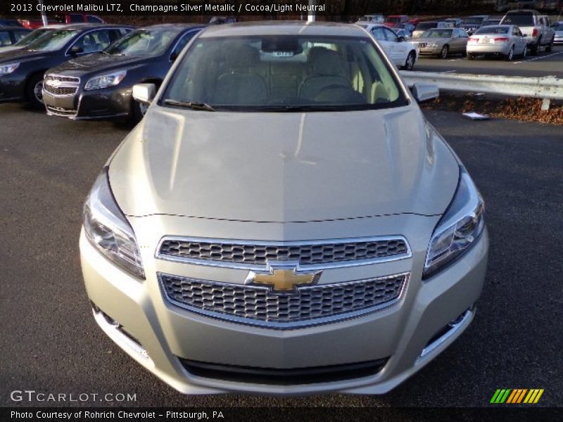 Champagne Silver Metallic / Cocoa/Light Neutral 2013 Chevrolet Malibu LTZ