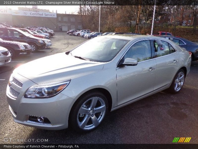 Champagne Silver Metallic / Cocoa/Light Neutral 2013 Chevrolet Malibu LTZ