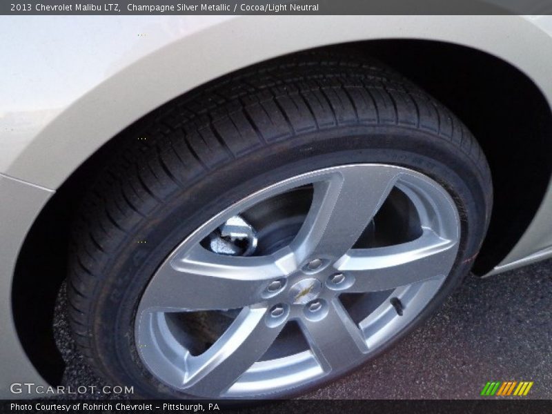 Champagne Silver Metallic / Cocoa/Light Neutral 2013 Chevrolet Malibu LTZ