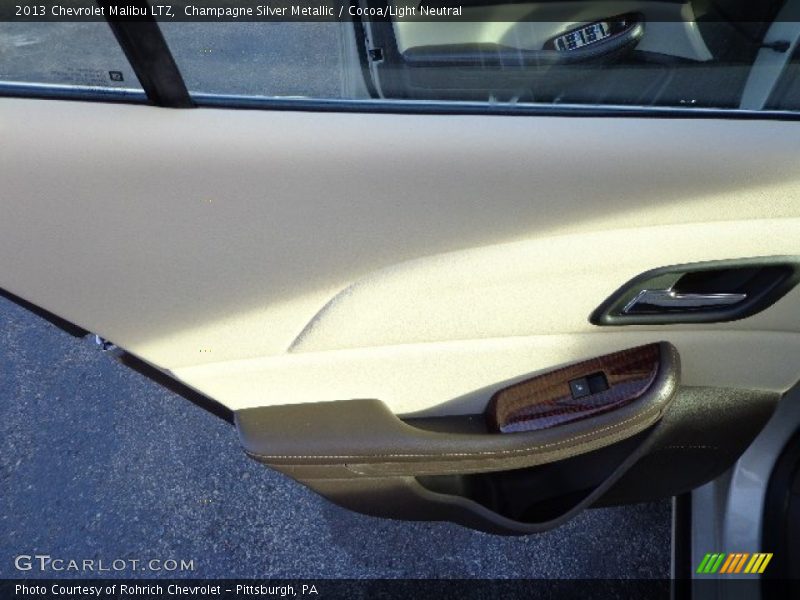 Champagne Silver Metallic / Cocoa/Light Neutral 2013 Chevrolet Malibu LTZ