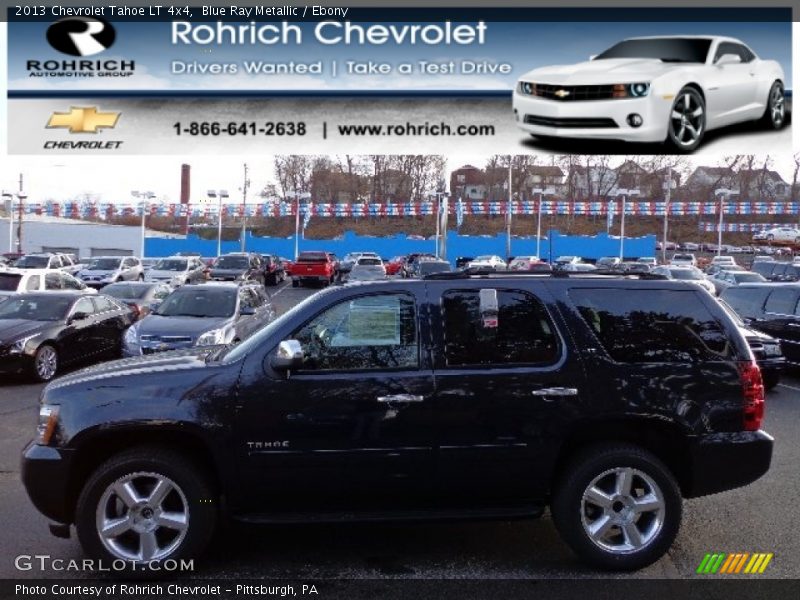 Blue Ray Metallic / Ebony 2013 Chevrolet Tahoe LT 4x4