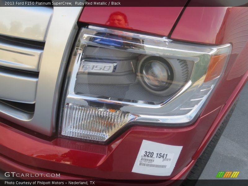 Ruby Red Metallic / Black 2013 Ford F150 Platinum SuperCrew