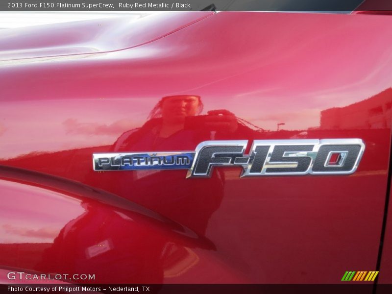 Ruby Red Metallic / Black 2013 Ford F150 Platinum SuperCrew