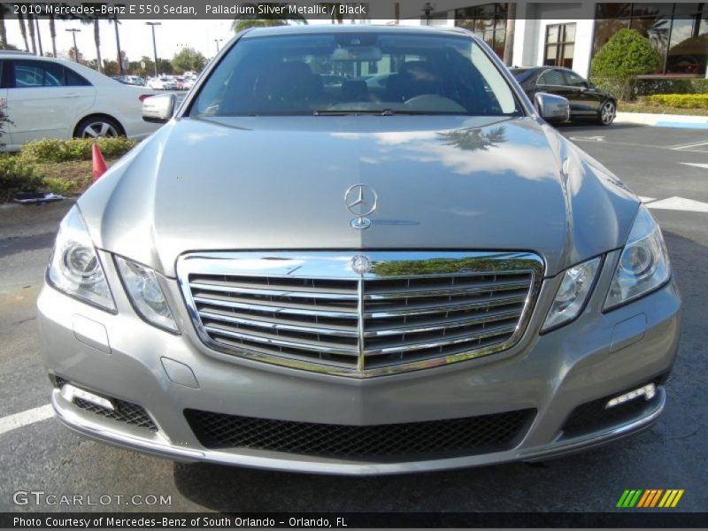 Palladium Silver Metallic / Black 2010 Mercedes-Benz E 550 Sedan