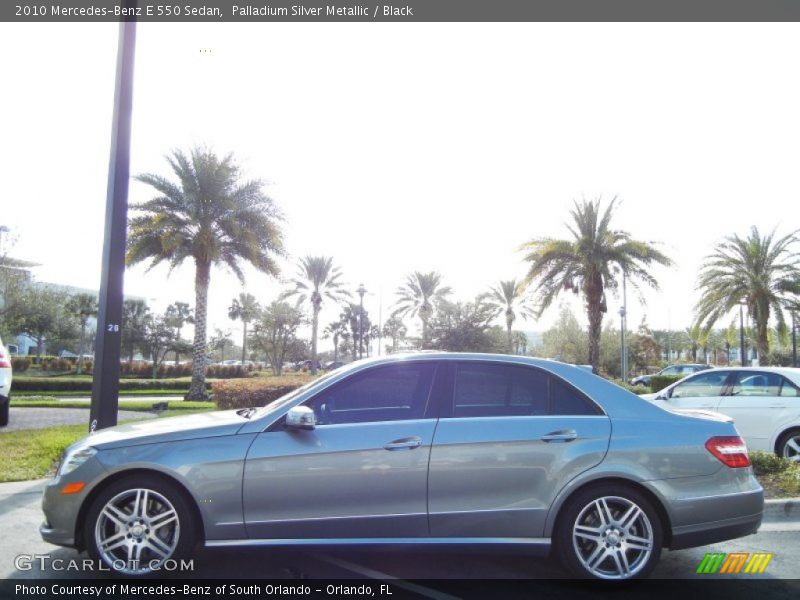 Palladium Silver Metallic / Black 2010 Mercedes-Benz E 550 Sedan