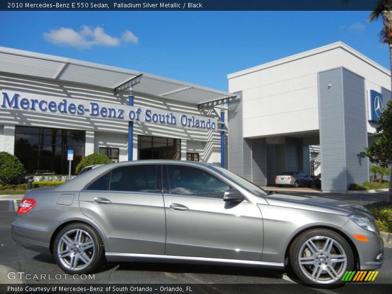 Palladium Silver Metallic / Black 2010 Mercedes-Benz E 550 Sedan