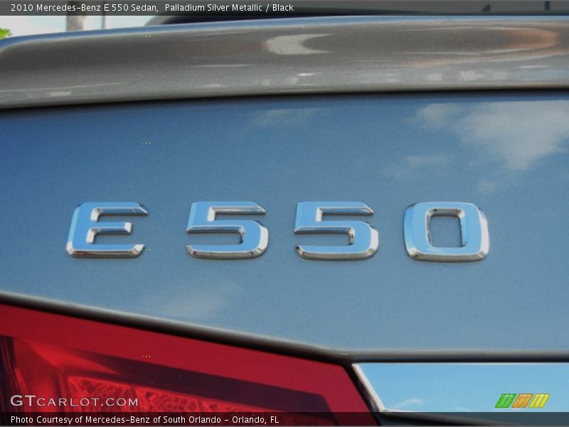Palladium Silver Metallic / Black 2010 Mercedes-Benz E 550 Sedan