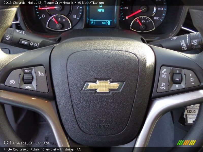 Taupe Gray Metallic / Jet Black/Titanium 2013 Chevrolet Malibu LS