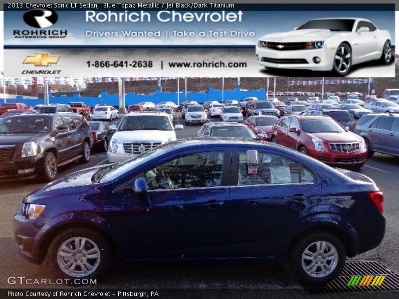 Blue Topaz Metallic / Jet Black/Dark Titanium 2013 Chevrolet Sonic LT Sedan