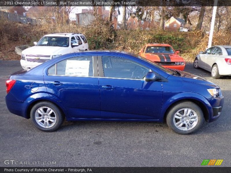 Blue Topaz Metallic / Jet Black/Dark Titanium 2013 Chevrolet Sonic LT Sedan