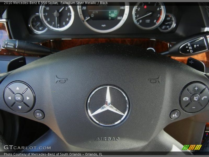 Palladium Silver Metallic / Black 2010 Mercedes-Benz E 550 Sedan