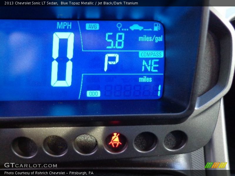 Blue Topaz Metallic / Jet Black/Dark Titanium 2013 Chevrolet Sonic LT Sedan