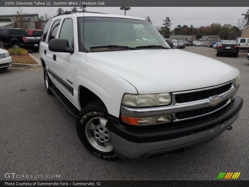 Summit White / Medium Oak 2000 Chevrolet Tahoe LS