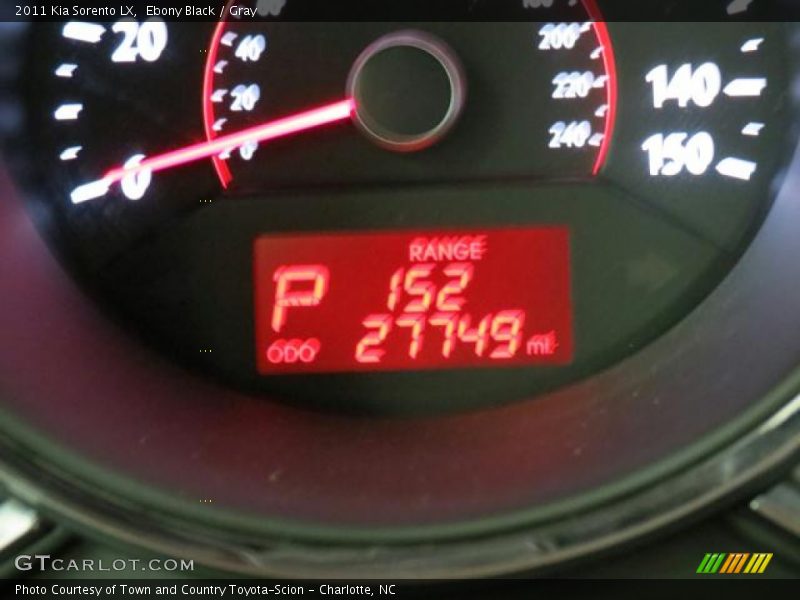 Ebony Black / Gray 2011 Kia Sorento LX