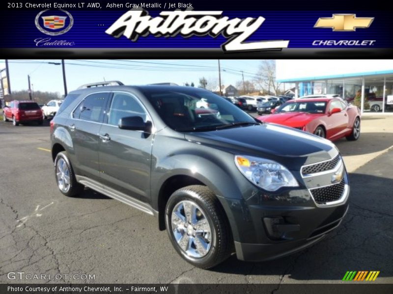 Ashen Gray Metallic / Jet Black 2013 Chevrolet Equinox LT AWD