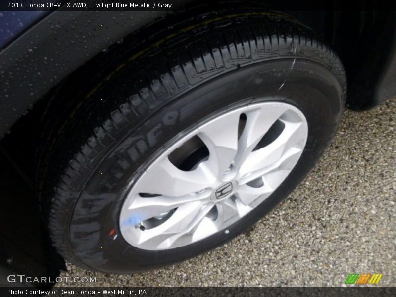 Twilight Blue Metallic / Gray 2013 Honda CR-V EX AWD