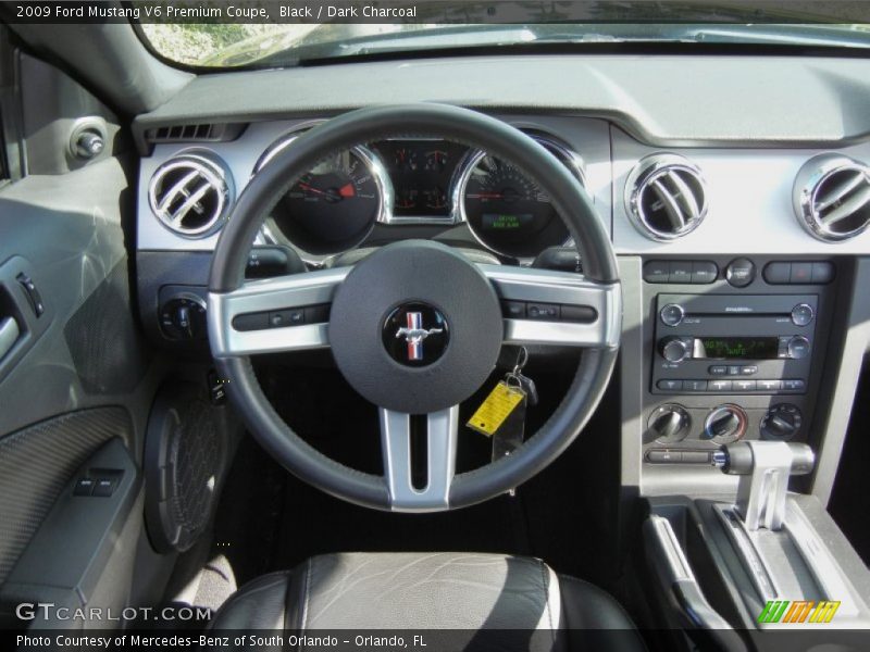 Black / Dark Charcoal 2009 Ford Mustang V6 Premium Coupe