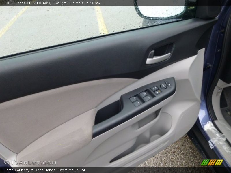 Twilight Blue Metallic / Gray 2013 Honda CR-V EX AWD