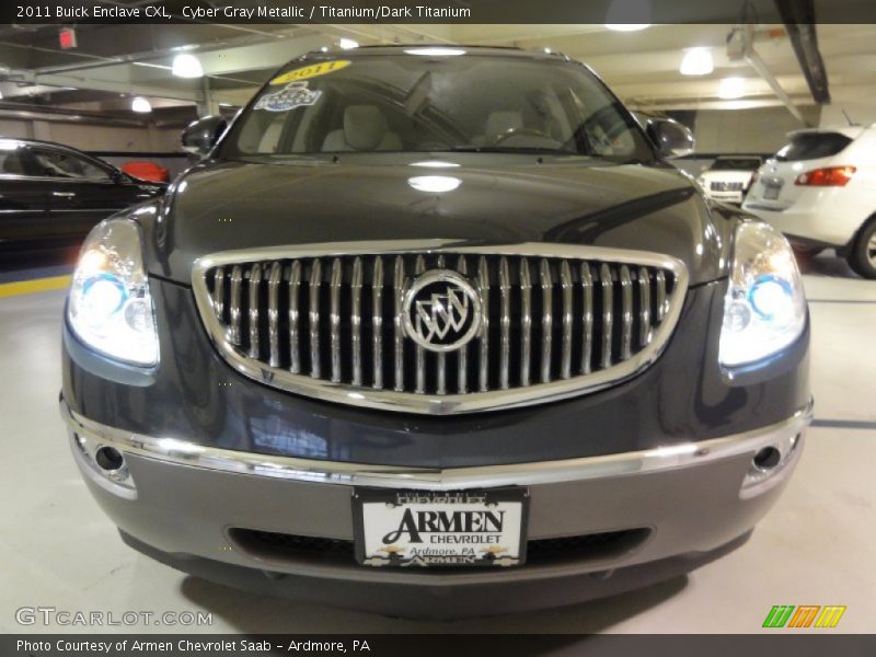 Cyber Gray Metallic / Titanium/Dark Titanium 2011 Buick Enclave CXL